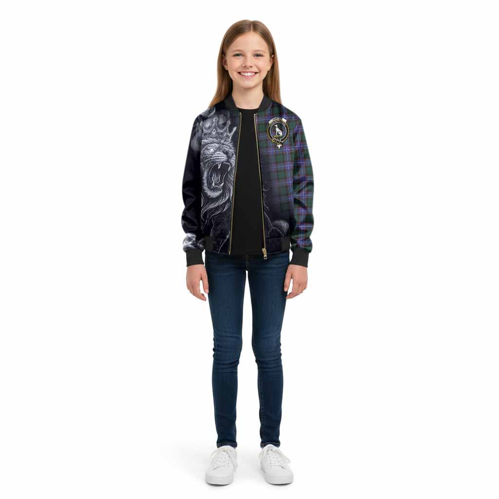 Hunter (Hunterston) Tartan Kid Bomber Jacket Roaring Lion Heritage