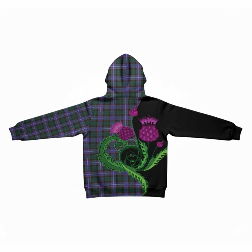 Hunter (Hunterston) Tartan Kid Hoodie Traditional Scottish Thistle