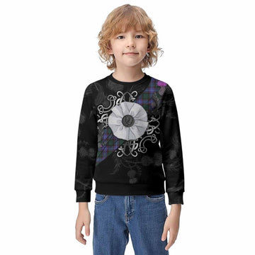 Hunter (Hunterston) Tartan Kid Knitted Sweatshirt Jacobite White Rose Kid - Tartan Vibes Clothing