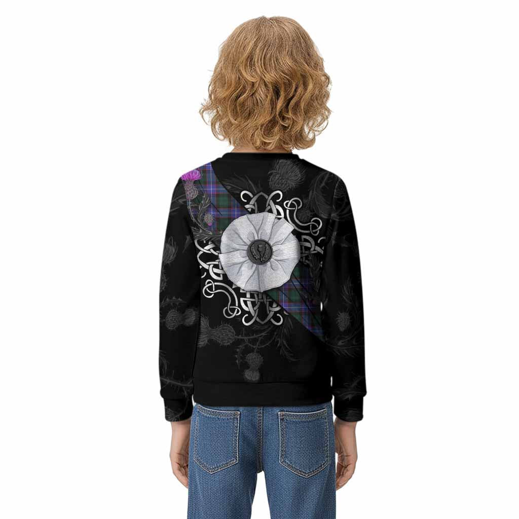 Hunter (Hunterston) Tartan Kid Knitted Sweatshirt Jacobite White Rose - Tartan Vibes Clothing
