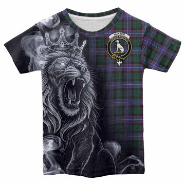Hunter (Hunterston) Tartan Kid T-shirt Roaring Lion Heritage