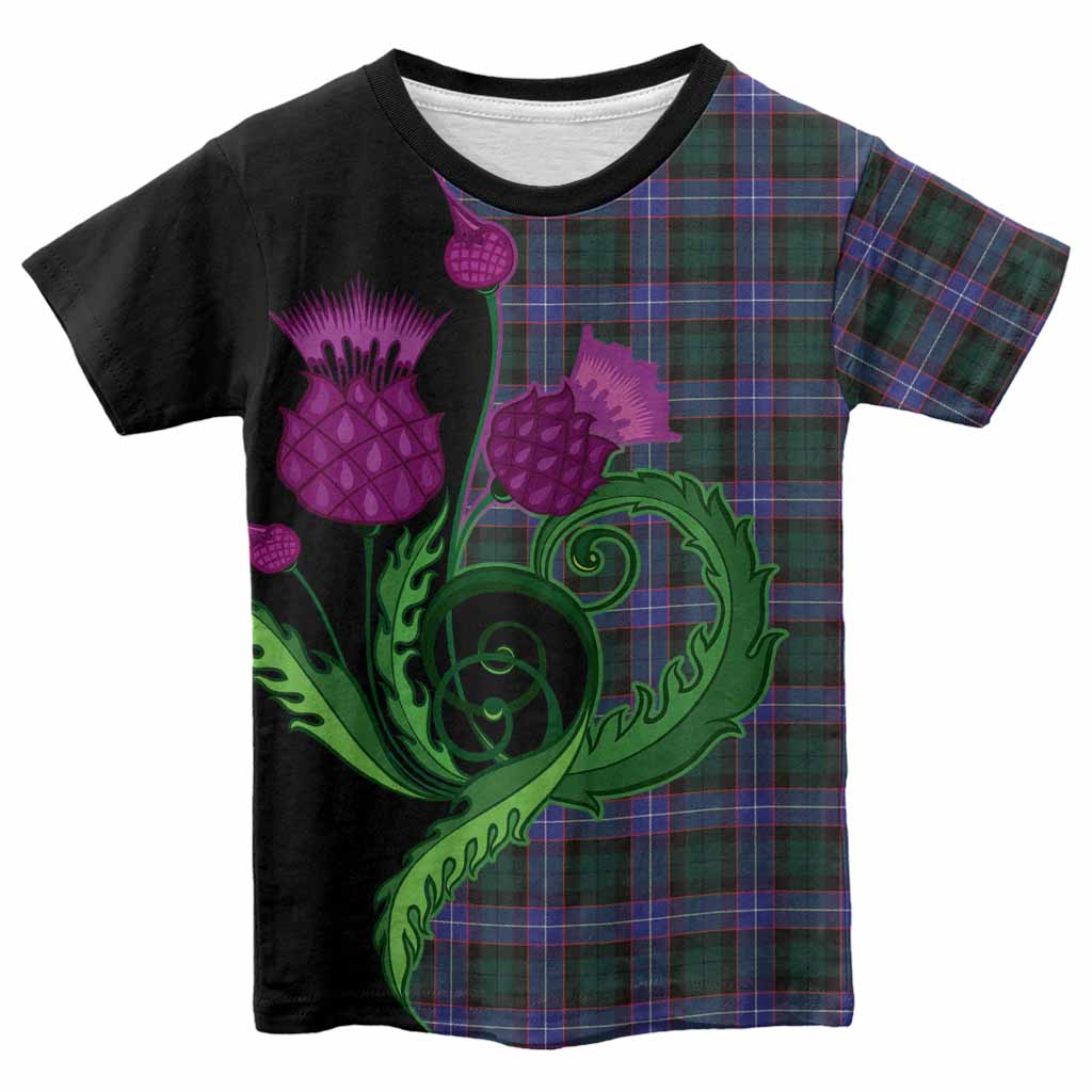 Hunter (Hunterston) Tartan Kid T-shirt Traditional Scottish Thistle