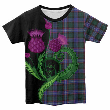 Hunter (Hunterston) Tartan Kid T-shirt Traditional Scottish Thistle