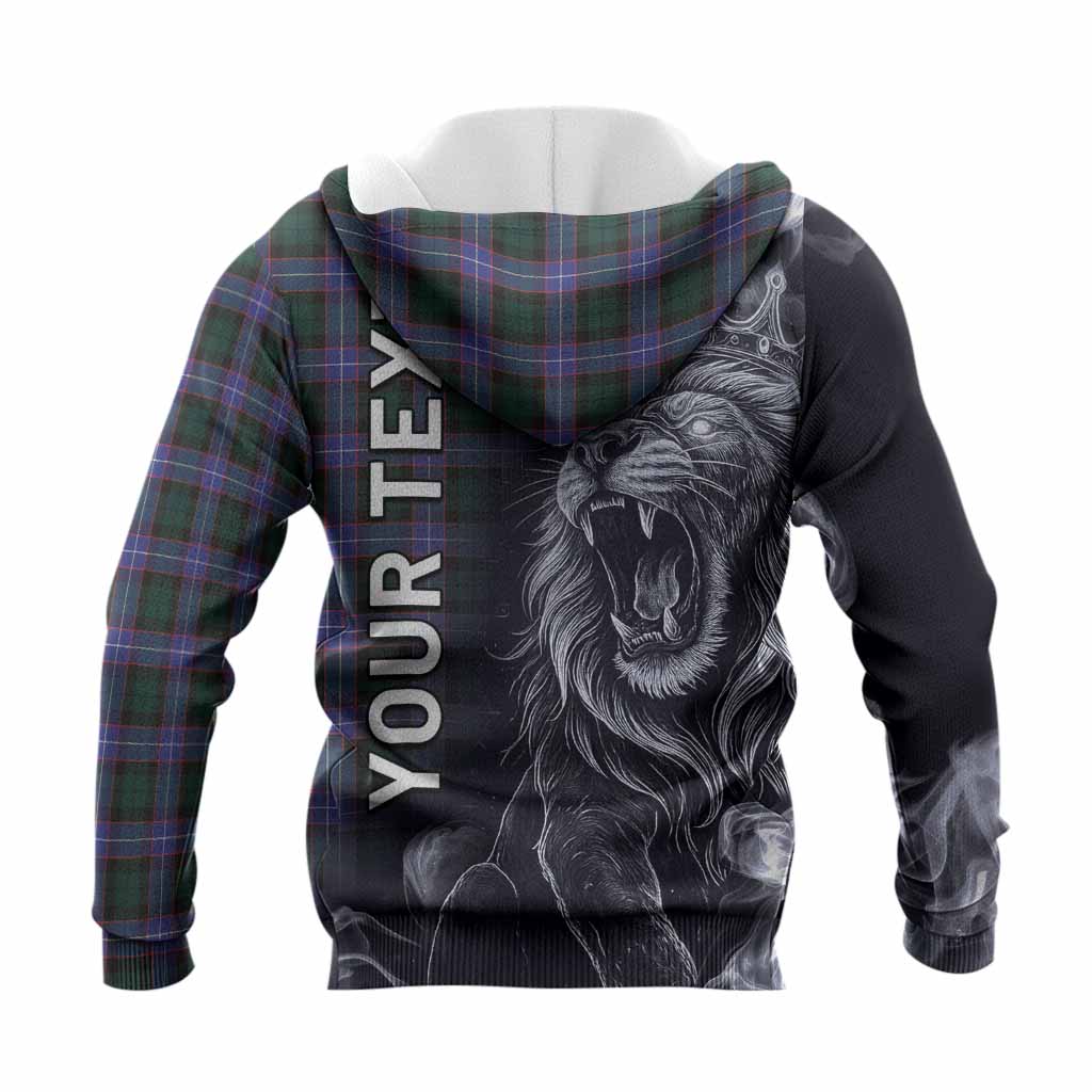 Hunter (Hunterston) Tartan Knitted Hoodie Roaring Lion Heritage