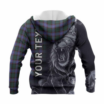 Hunter (Hunterston) Tartan Knitted Hoodie Roaring Lion Heritage