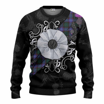 Hunter (Hunterston) Tartan Knitted Sweater Jacobite White Rose Unisex - Tartan Vibes Clothing