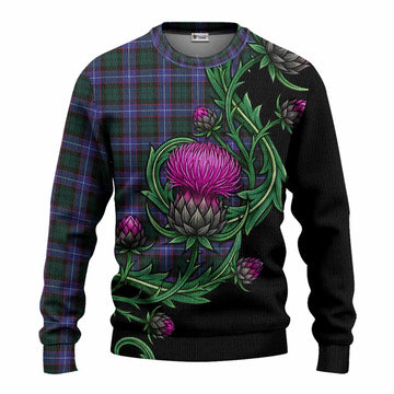 Hunter (Hunterston) Tartan Knitted Sweater Resilient Scottish Thistle