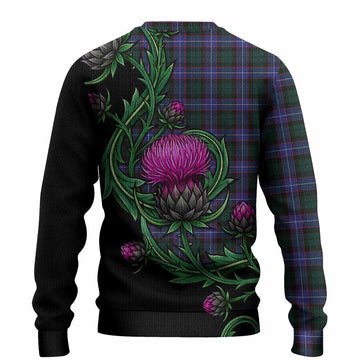 Hunter (Hunterston) Tartan Knitted Sweater Resilient Scottish Thistle