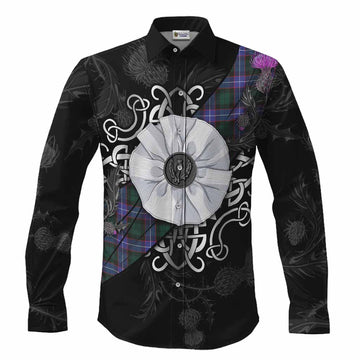 Hunter (Hunterston) Tartan Long Sleeve Button Shirts Jacobite White Rose Men's Shirt S - Tartan Vibes Clothing