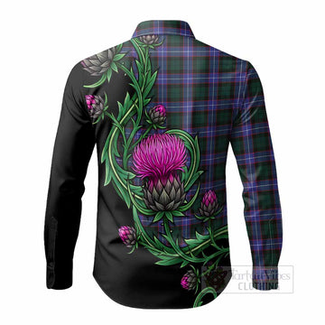 Hunter (Hunterston) Tartan Long Sleeve Button Shirts Resilient Scottish Thistle