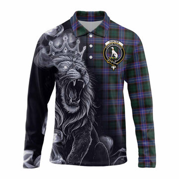 Hunter (Hunterston) Tartan Long Sleeve Polo Shirt Roaring Lion Heritage