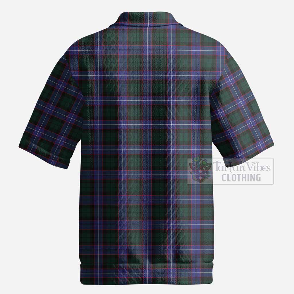 Hunter (Hunterston) Tartan Men’s Polo Sweater Top with Family Crest