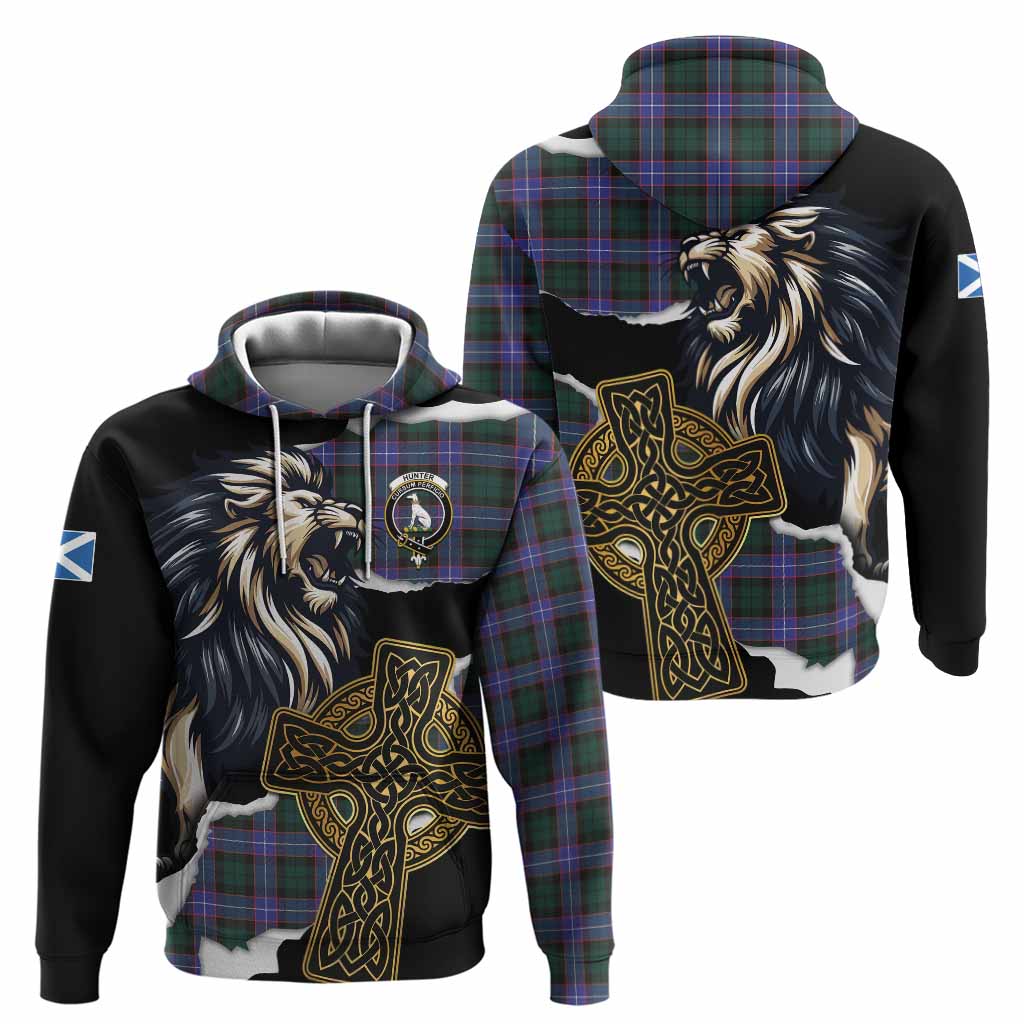 Hunter (Hunterston) Tartan Scottish Hoodie Lion Celtic Heritage