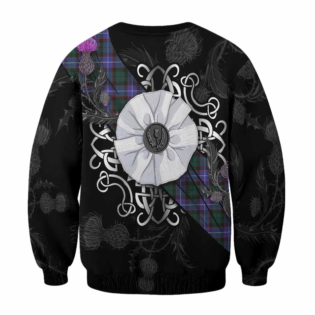 Hunter (Hunterston) Tartan Sweatshirt Jacobite White Rose - Tartan Vibes Clothing