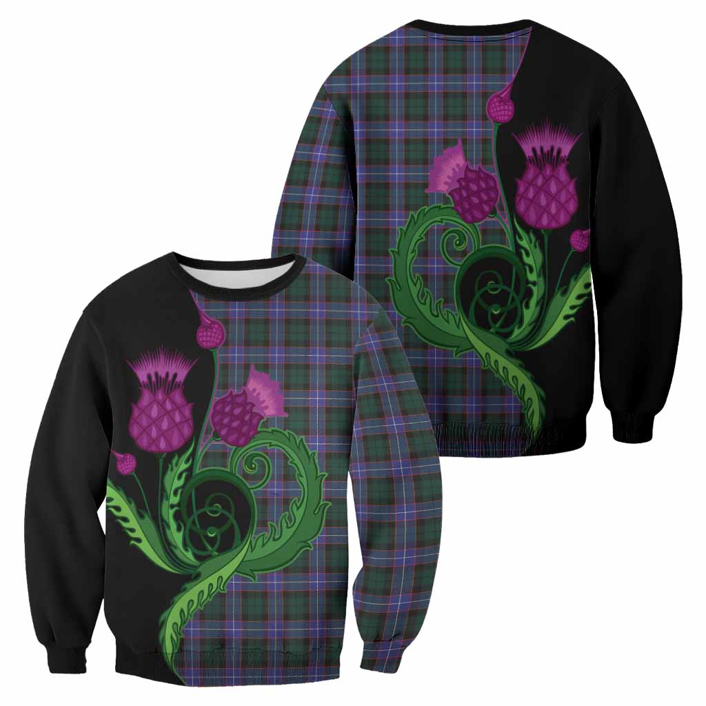 Hunter (Hunterston) Tartan Sweatshirt Traditional Scottish Thistle