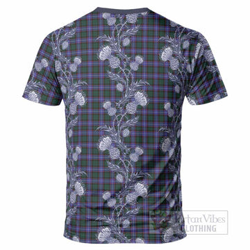 Hunter (Hunterston) Tartan T-Shirt Seamless Scottish Thistle Flowers