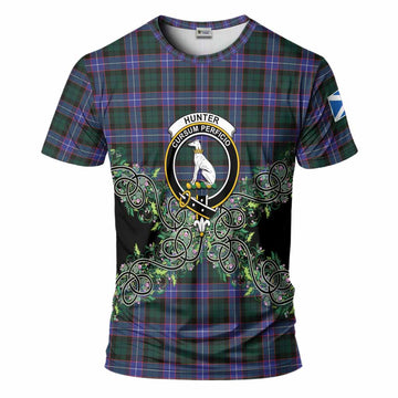 Hunter (Hunterston) Tartan T-Shirt Thistle Scottish Spirit