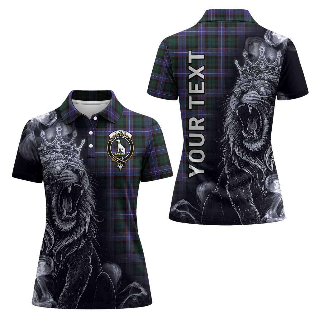 Hunter (Hunterston) Tartan Women Polo Shirt Roaring Lion Heritage