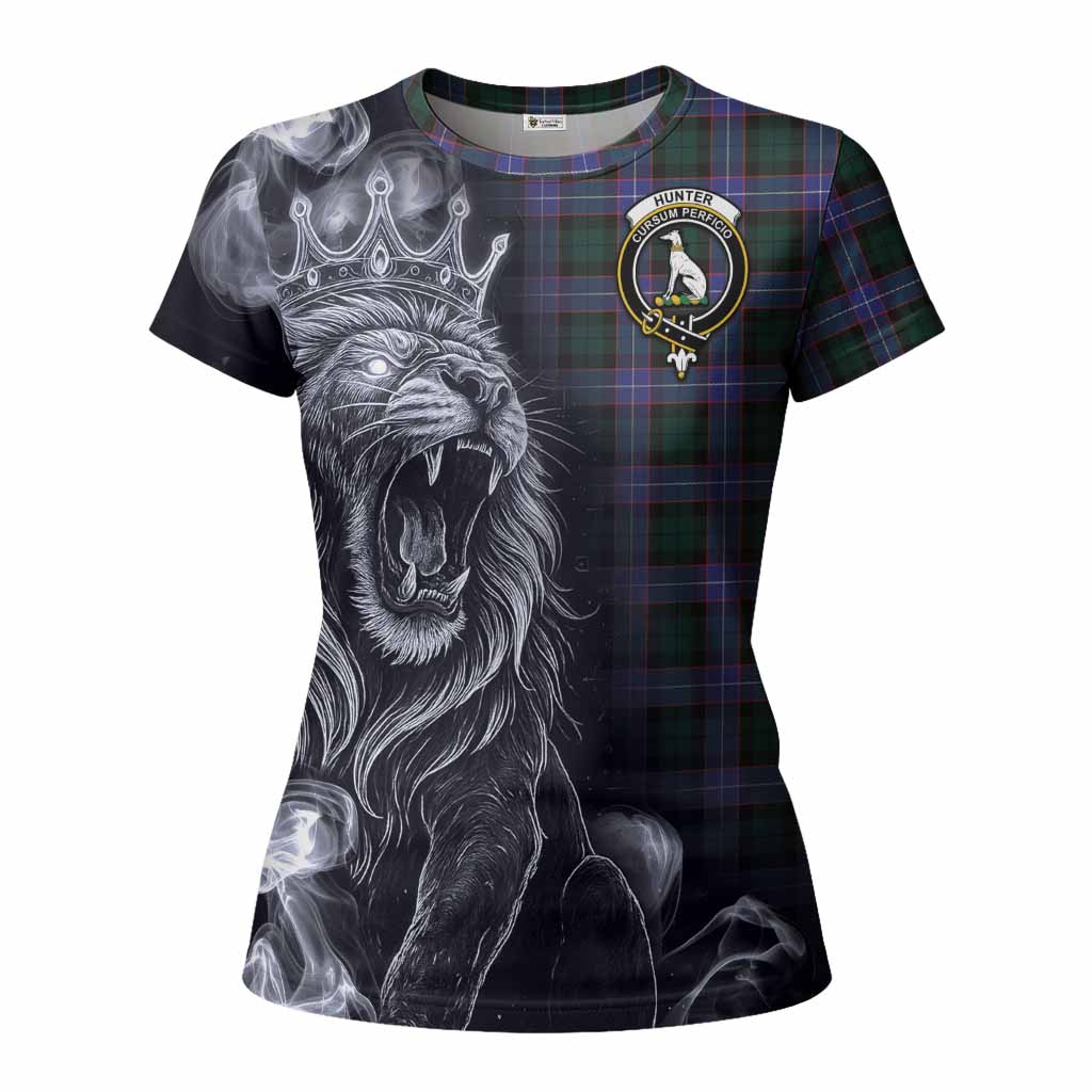 Hunter (Hunterston) Tartan Women T shirt Roaring Lion Heritage