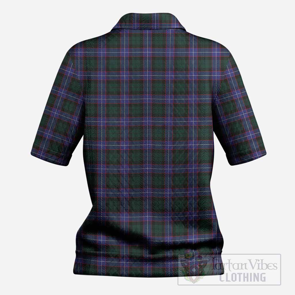 Hunter (Hunterston) Tartan Women’s Polo Sweater Top with Family Crest