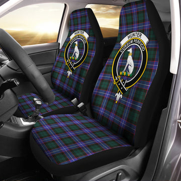 Hunter (Hunterston) Tartan Car Seat Cover with Family Crest
