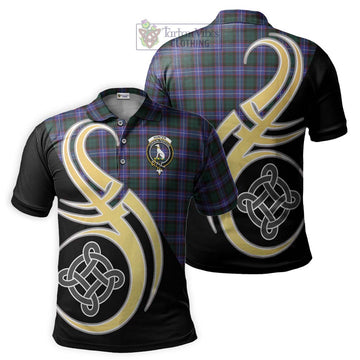 Hunter (Hunterston) Tartan Polo Shirt with Family Crest and Celtic Symbol Style Kid - Tartan Vibes Clothing