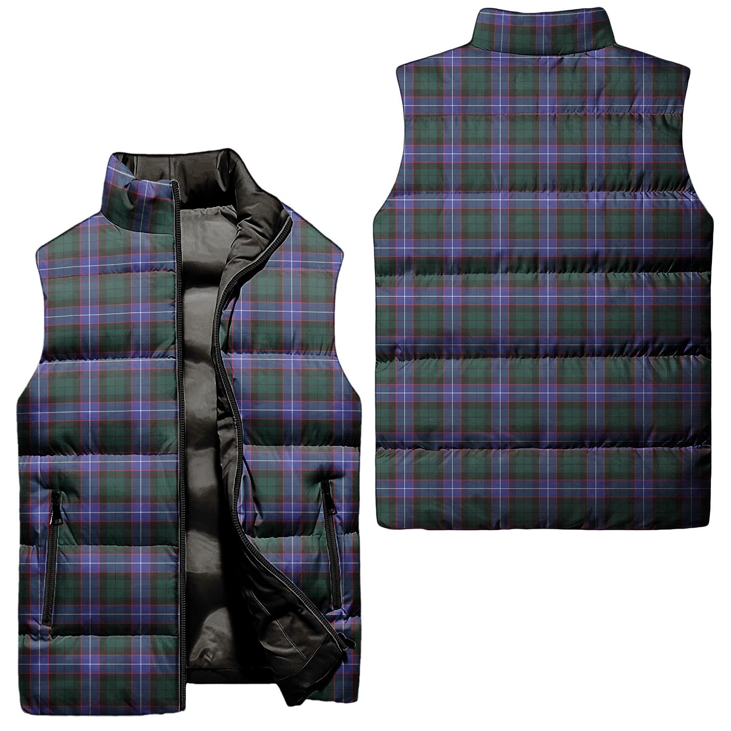 Hunter (Hunterston) Tartan Sleeveless Puffer Jacket Unisex - Tartan Vibes Clothing