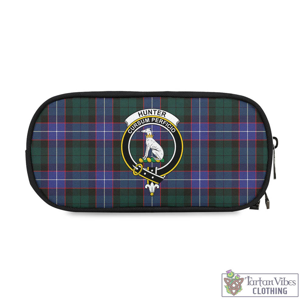 Tartan Vibes Clothing Hunter Modern Tartan Pen and Pencil Case with Family Crest