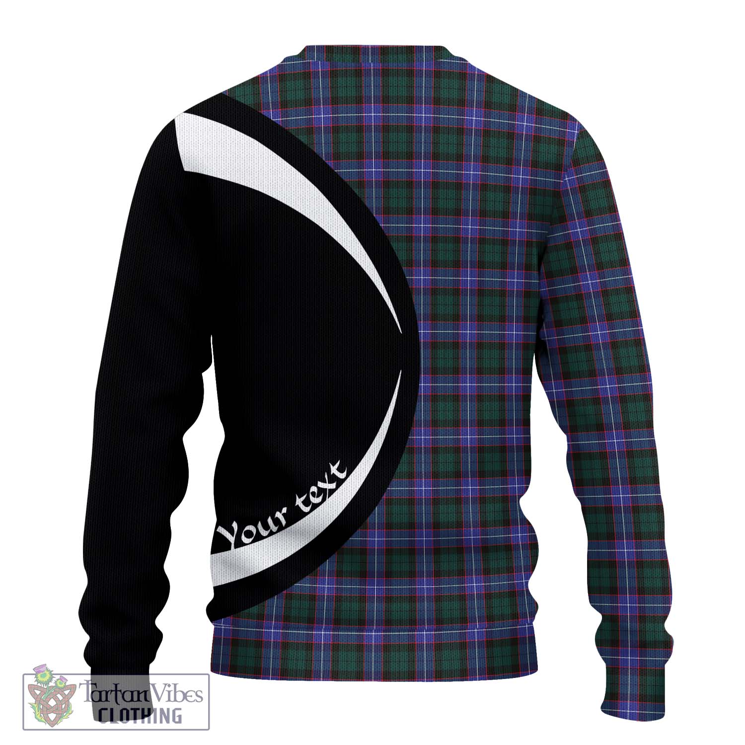 Hunter (Hunterston) Tartan Ugly Sweater with Family Crest Circle Style - Tartan Vibes Clothing