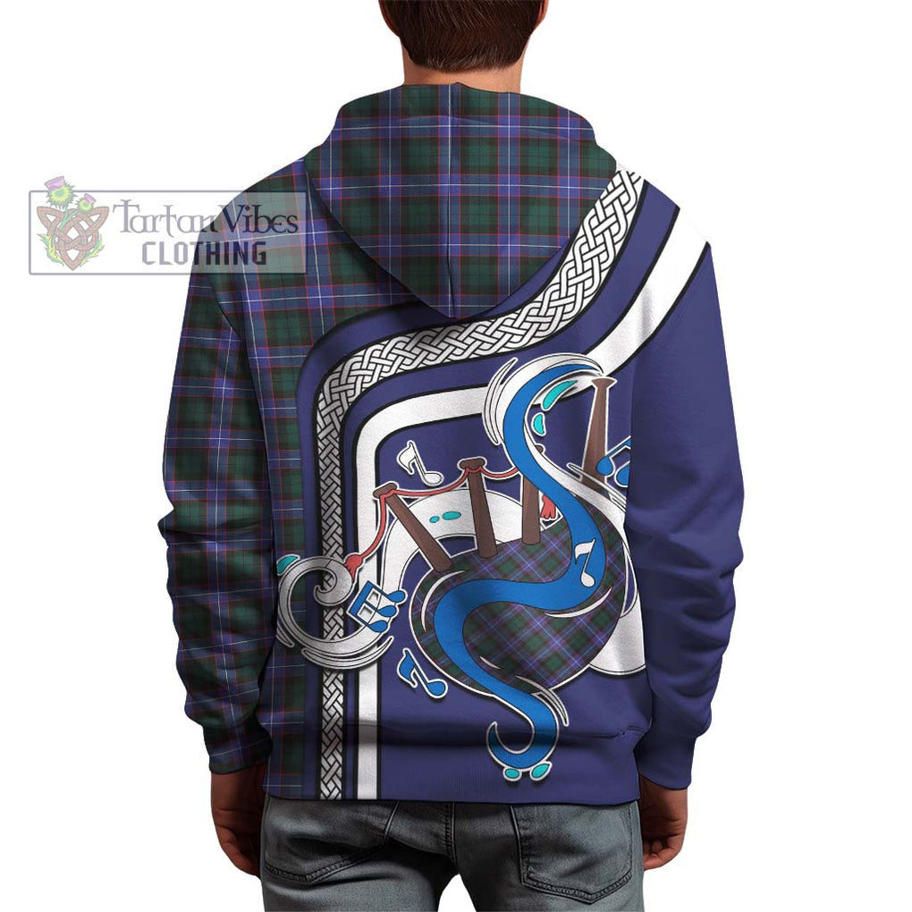 Hunter (Hunterston) Tartan Hoodie with Epic Bagpipe Style - Tartanvibesclothing Shop