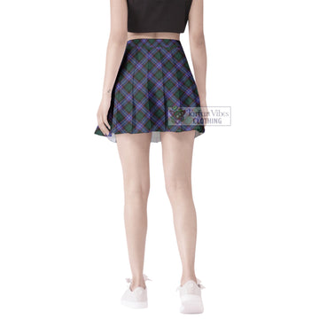 Hunter (Hunterston) Tartan Women's Plated Mini Skirt Cross Style