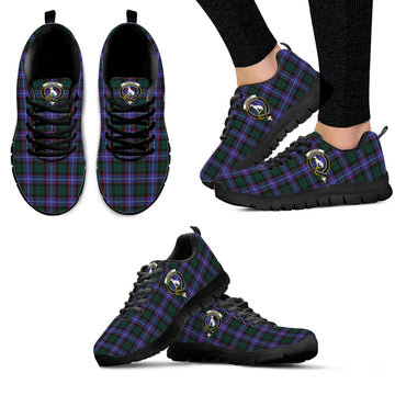 Hunter (Hunterston) Tartan Sneakers with Family Crest