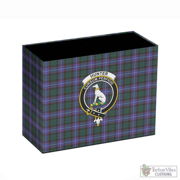 Tartan Vibes Clothing Hunter Modern Tartan Pen Holder with Family Crest