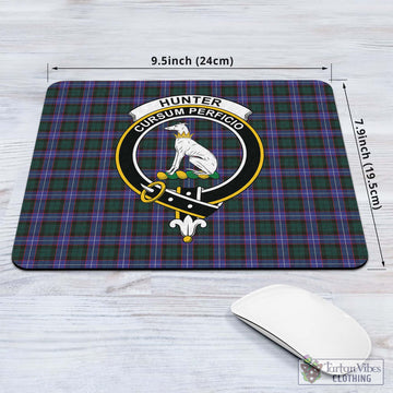 Hunter Modern Tartan Mouse Pad with Family Crest