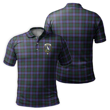 Hunter (Hunterston) Tartan Men's Polo Shirt with Family Crest