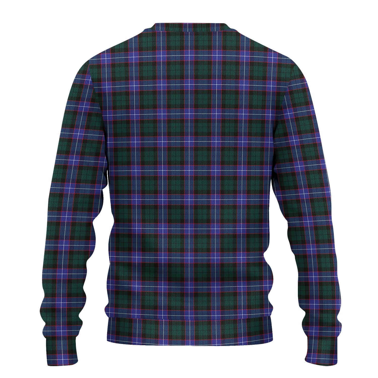 Hunter Modern Tartan Knitted Sweater with Family Crest - Tartanvibesclothing