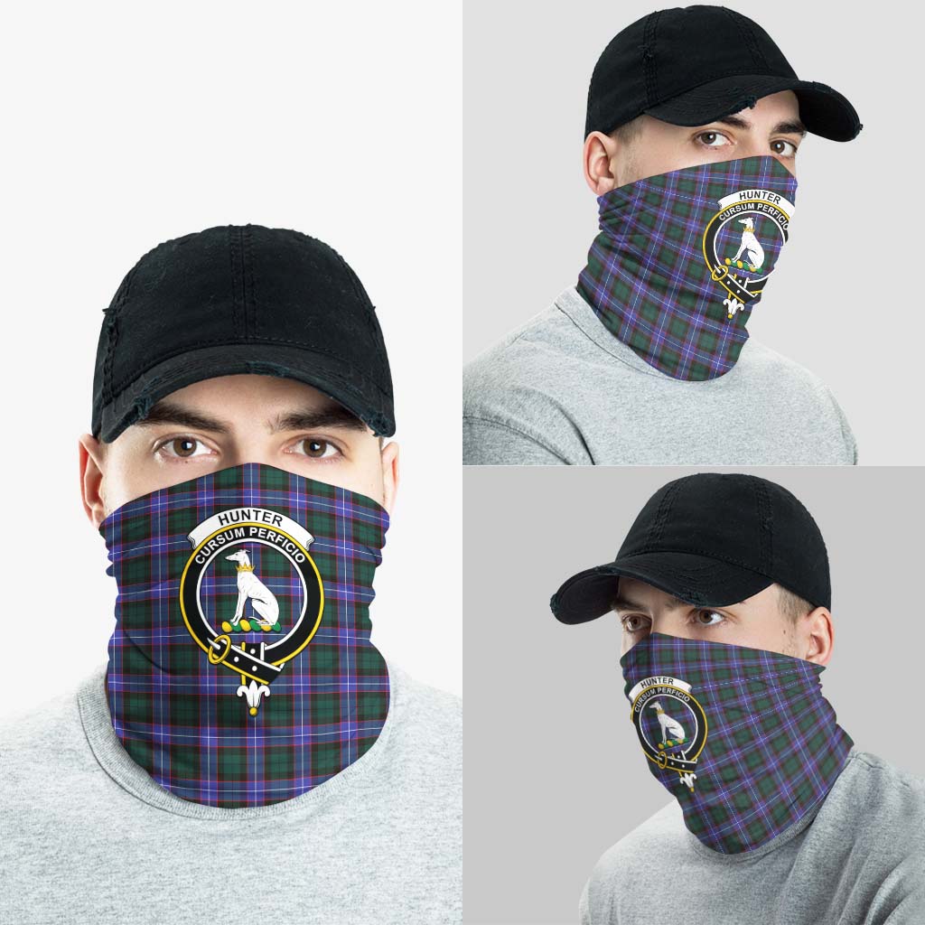 Hunter Modern Tartan Neck Gaiters, Tartan Bandanas, Tartan Head Band with Family Crest
