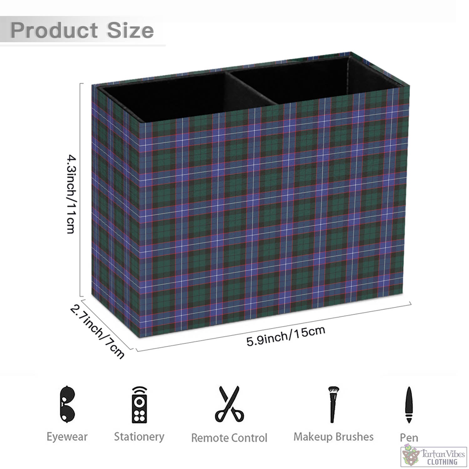 Tartan Vibes Clothing Hunter Modern Tartan Pen Holder
