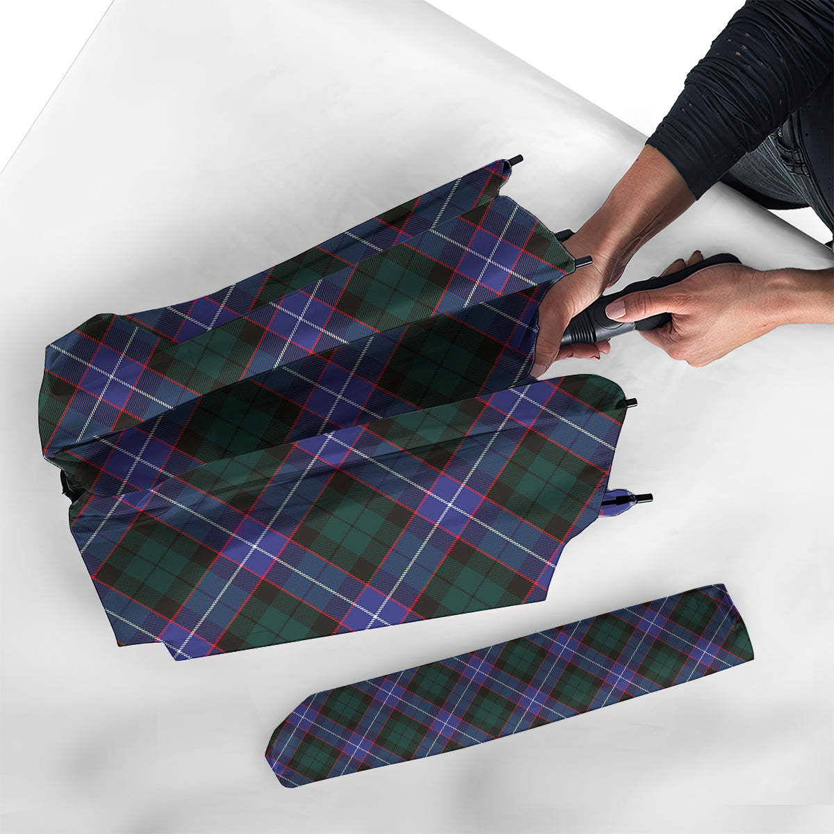 Hunter Modern Tartan Umbrella - Tartanvibesclothing