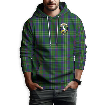 Hunter of Hunterston Tartan Hoodie with Family Crest