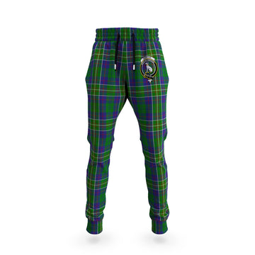 Hunter of Hunterston Tartan Joggers Pants with Family Crest