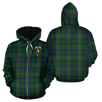 Hunter of Hunterston Tartan Hoodie with Family Crest