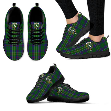 Hunter of Hunterston Tartan Sneakers with Family Crest