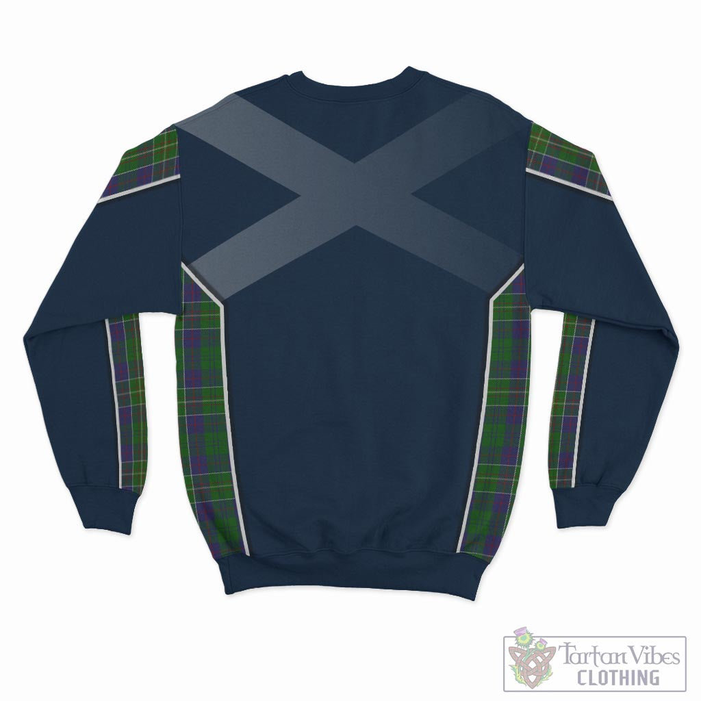 Tartan Vibes Clothing Hunter of Hunterston Tartan Sweatshirt with Family Crest and Scottish Thistle Vibes Sport Style