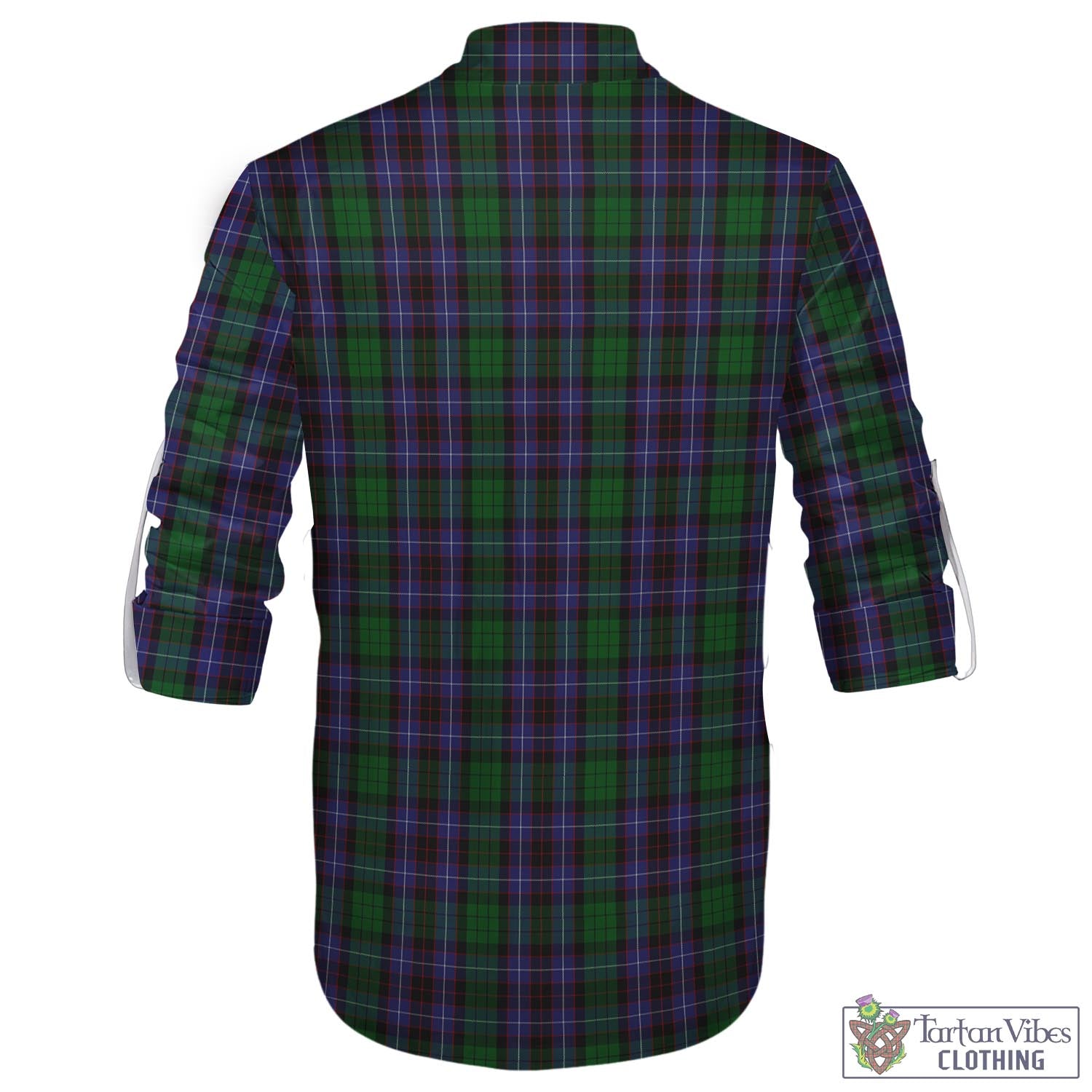 Tartan Vibes Clothing Hunter of Peebleshire Tartan Men's Scottish Traditional Jacobite Ghillie Kilt Shirt