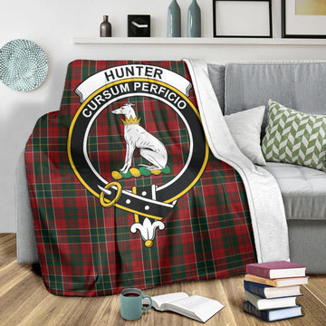 Hunter USA Tartan Blanket with Family Crest