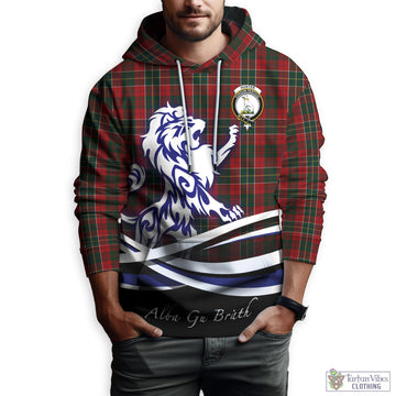 Hunter USA Tartan Hoodie with Alba Gu Brath Regal Lion Emblem