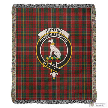 Hunter USA Tartan Woven Blanket with Family Crest