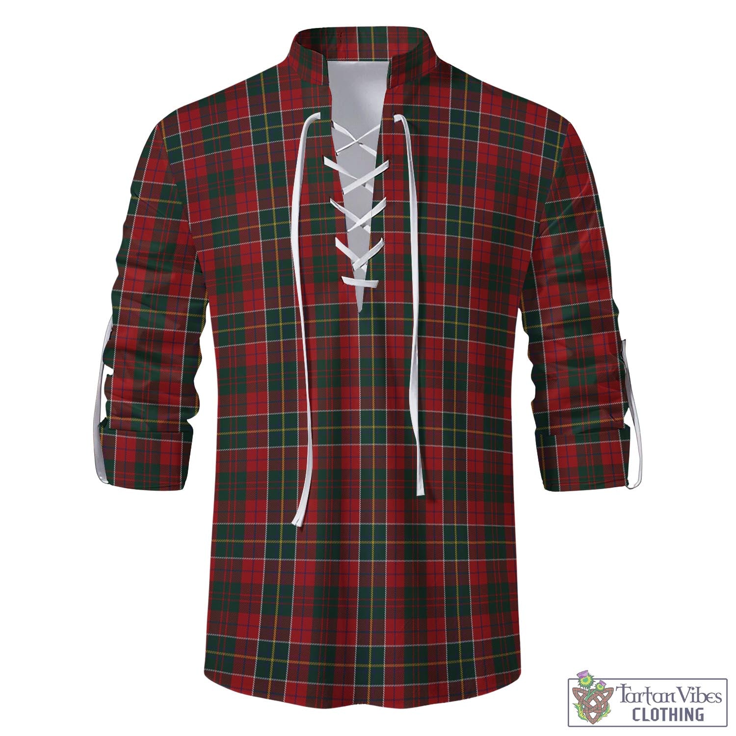 Tartan Vibes Clothing Hunter USA Tartan Men's Scottish Traditional Jacobite Ghillie Kilt Shirt