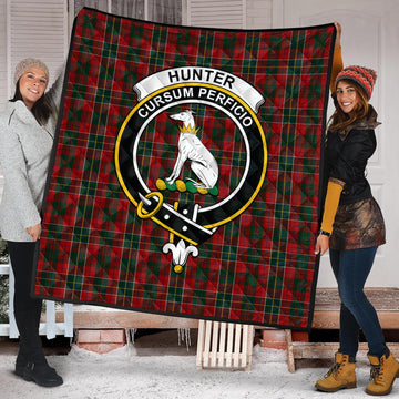 Hunter USA Tartan Quilt with Family Crest